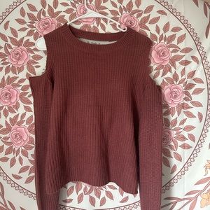 A pink  XL sized sweater shirt with two ways to wear. :)